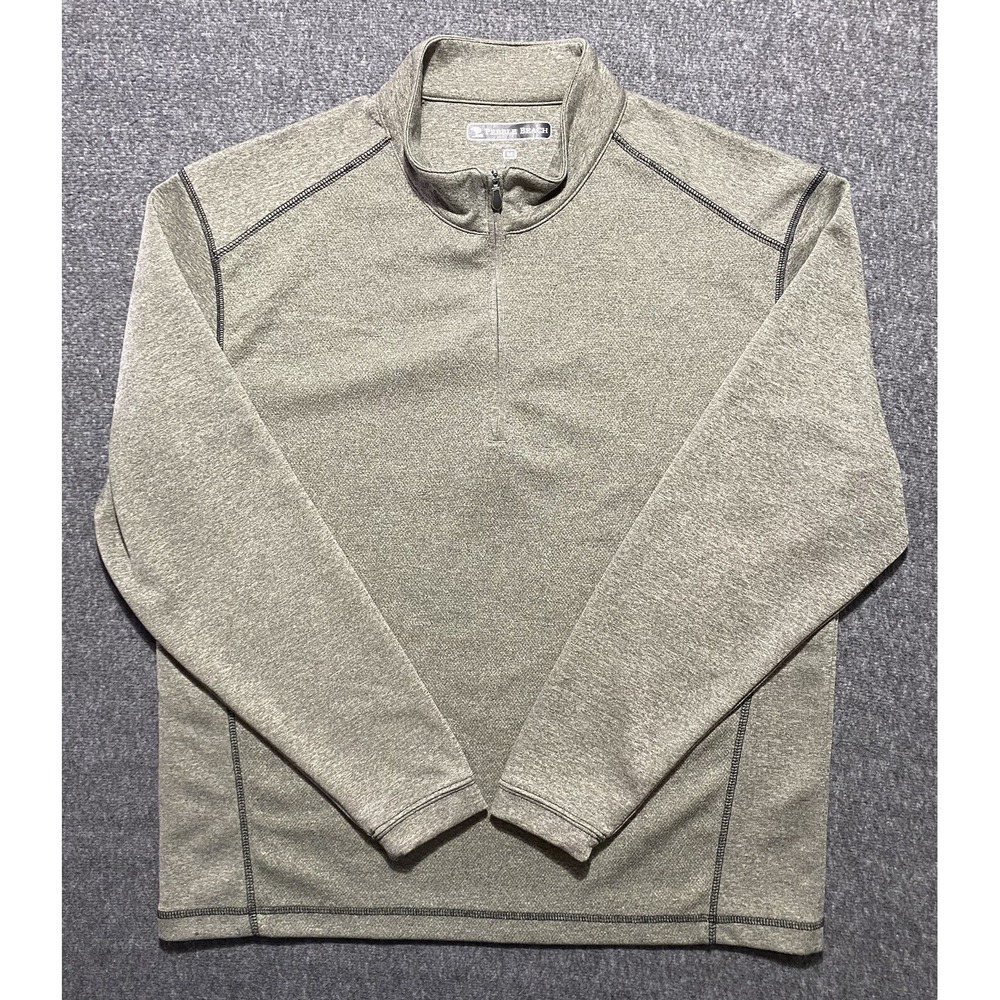Pebble Beach Mens Brown 1/4 Zip Golf Pullover Sweatshirt Size M